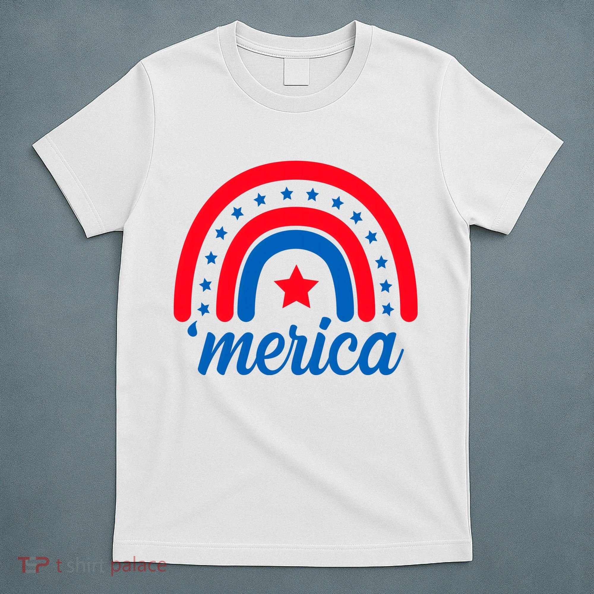 Merica Rainbow 4th Of July Celebration T-Shirt