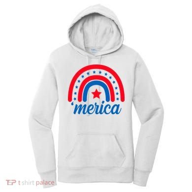 Merica Rainbow 4th Of July Celebration Women's Hoodie