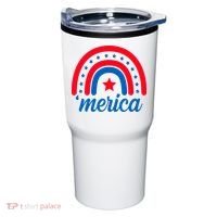 Merica Rainbow 4th Of July Celebration Tumbler thumb 0