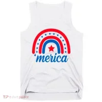 Merica Rainbow 4th Of July Celebration Tank Top thumb 0