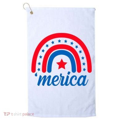 Merica Rainbow 4th Of July Celebration Golf Towel