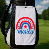 Merica Rainbow 4th Of July Celebration Golf Towel thumb 2