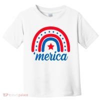 Merica Rainbow 4th Of July Celebration Toddler T-Shirt thumb 0