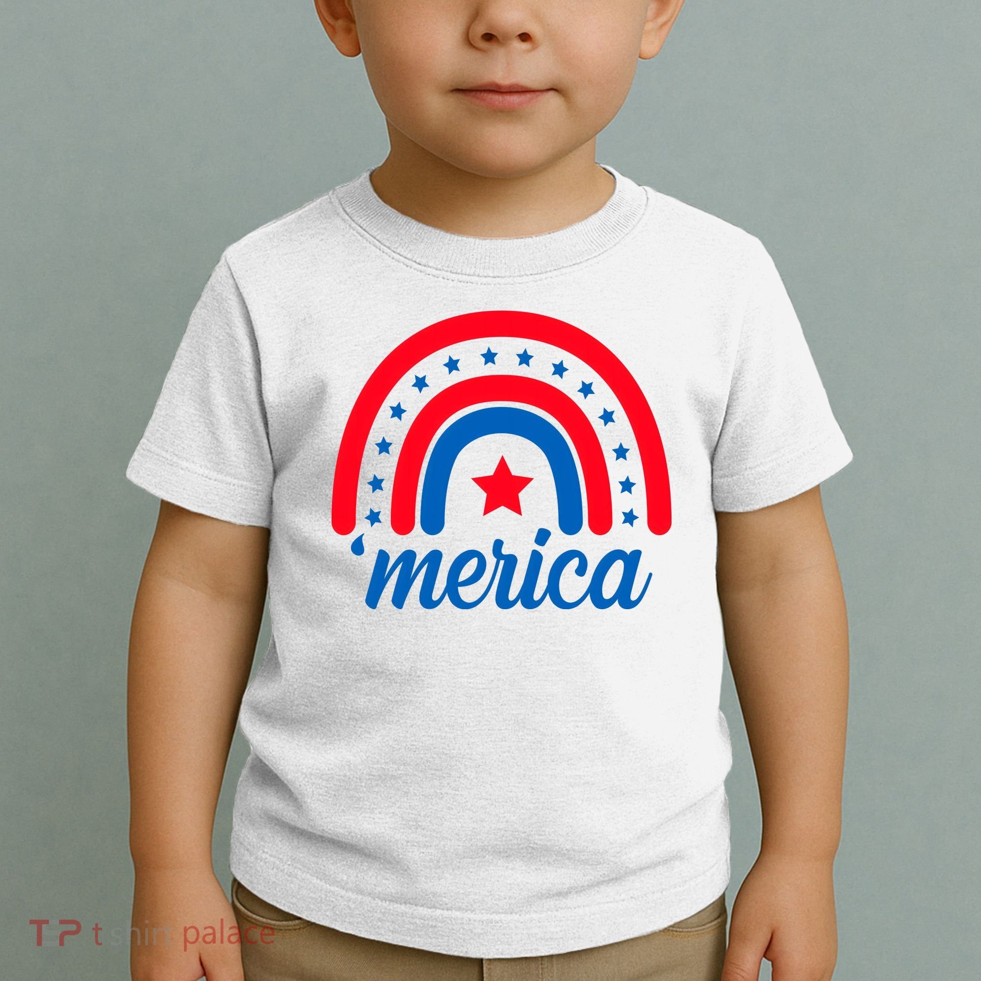 Merica Rainbow 4th Of July Celebration Toddler T-Shirt