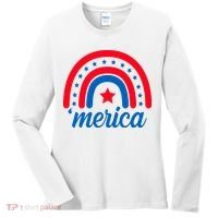 Merica Rainbow 4th Of July Celebration Women's Long Sleeve Shirt thumb 0