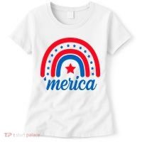 Merica Rainbow 4th Of July Celebration Women's T-Shirt thumb 0