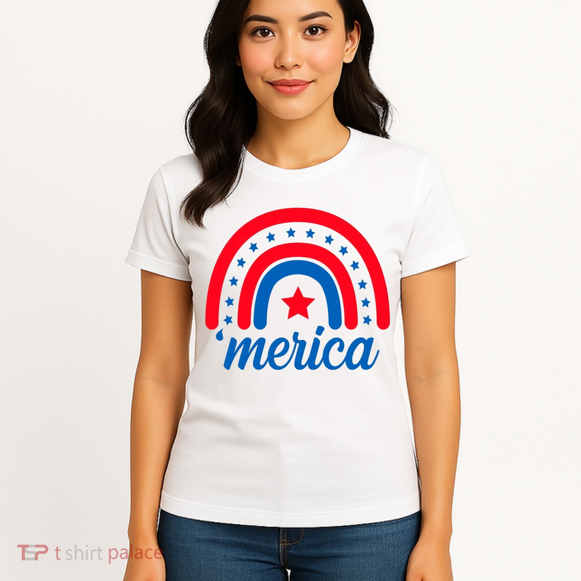 Merica Rainbow 4th Of July Celebration Women's T-Shirt