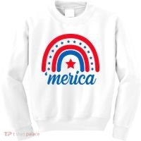 Merica Rainbow 4th Of July Celebration Kids Sweatshirt thumb 0