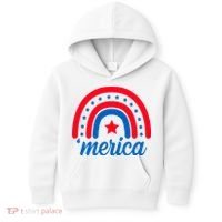Merica Rainbow 4th Of July Celebration Kids Hoodie thumb 0