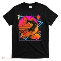 Musky Retro 80s Style Vintage Pike Fishing T-Shirt thumb 0