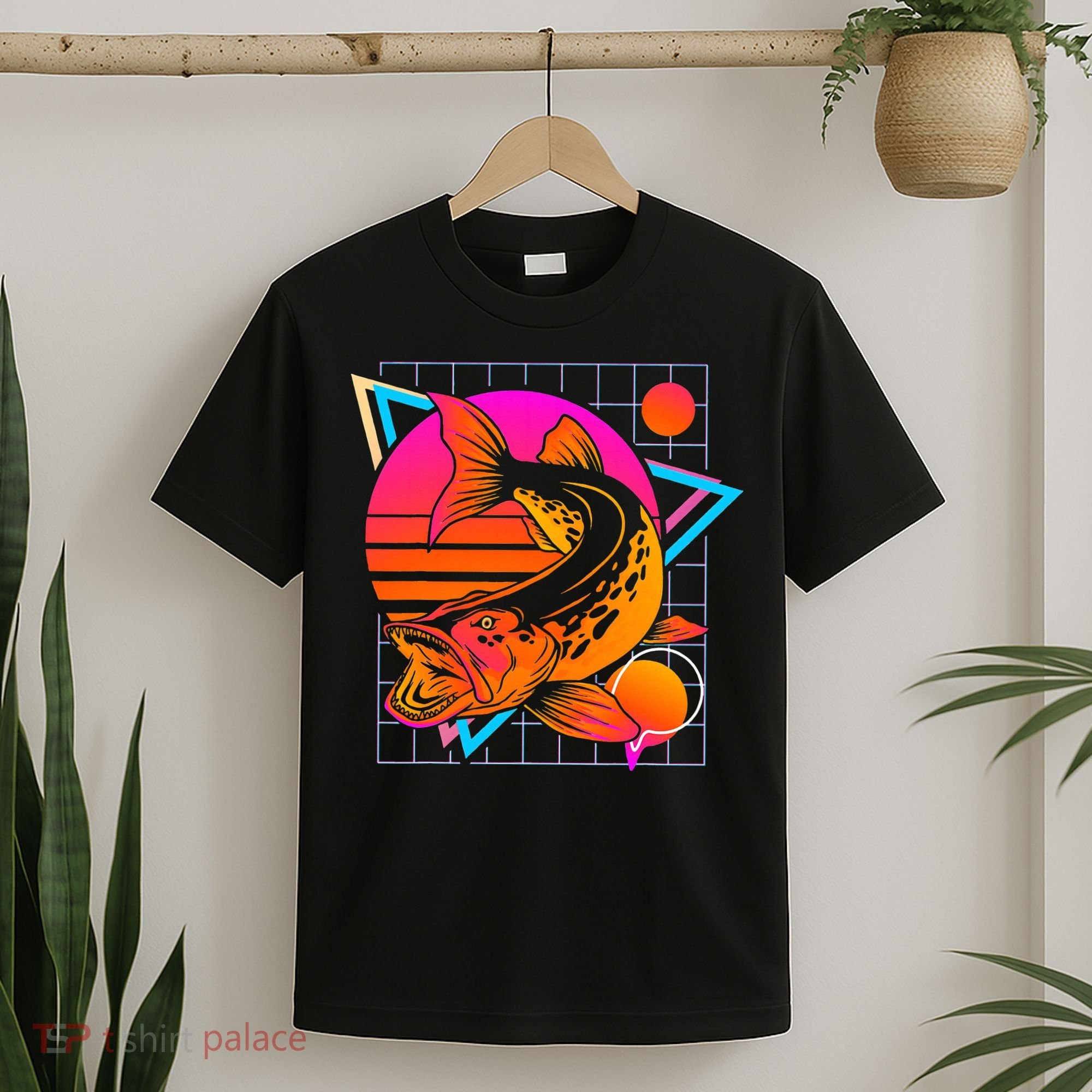 Musky Retro 80s Style Vintage Pike Fishing T-Shirt