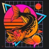 Musky Retro 80s Style Vintage Pike Fishing T-Shirt thumb 7