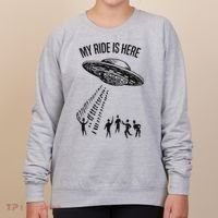 My Ride Alien Flying Saucer Ufo Abduction  Women's Sweatshirt thumb 0