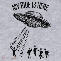 My Ride Alien Flying Saucer Ufo Abduction  Women's Sweatshirt thumb 2