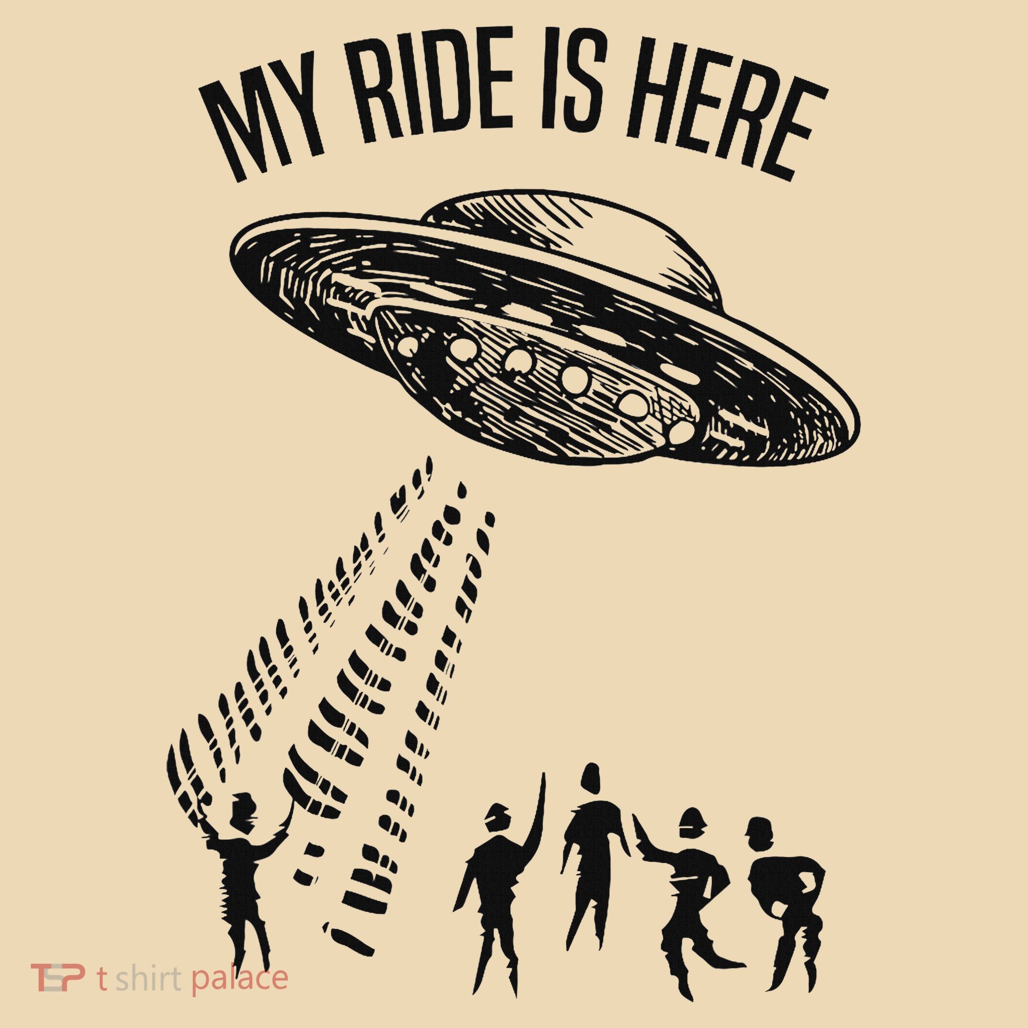 My Ride Alien Flying Saucer Ufo Abduction  Tote Bag