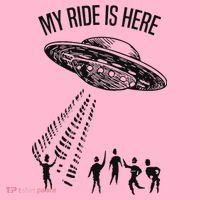 My Ride Alien Flying Saucer Ufo Abduction  Coaster thumb 2