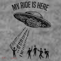 My Ride Alien Flying Saucer Ufo Abduction  Toddler Hoodie thumb 2