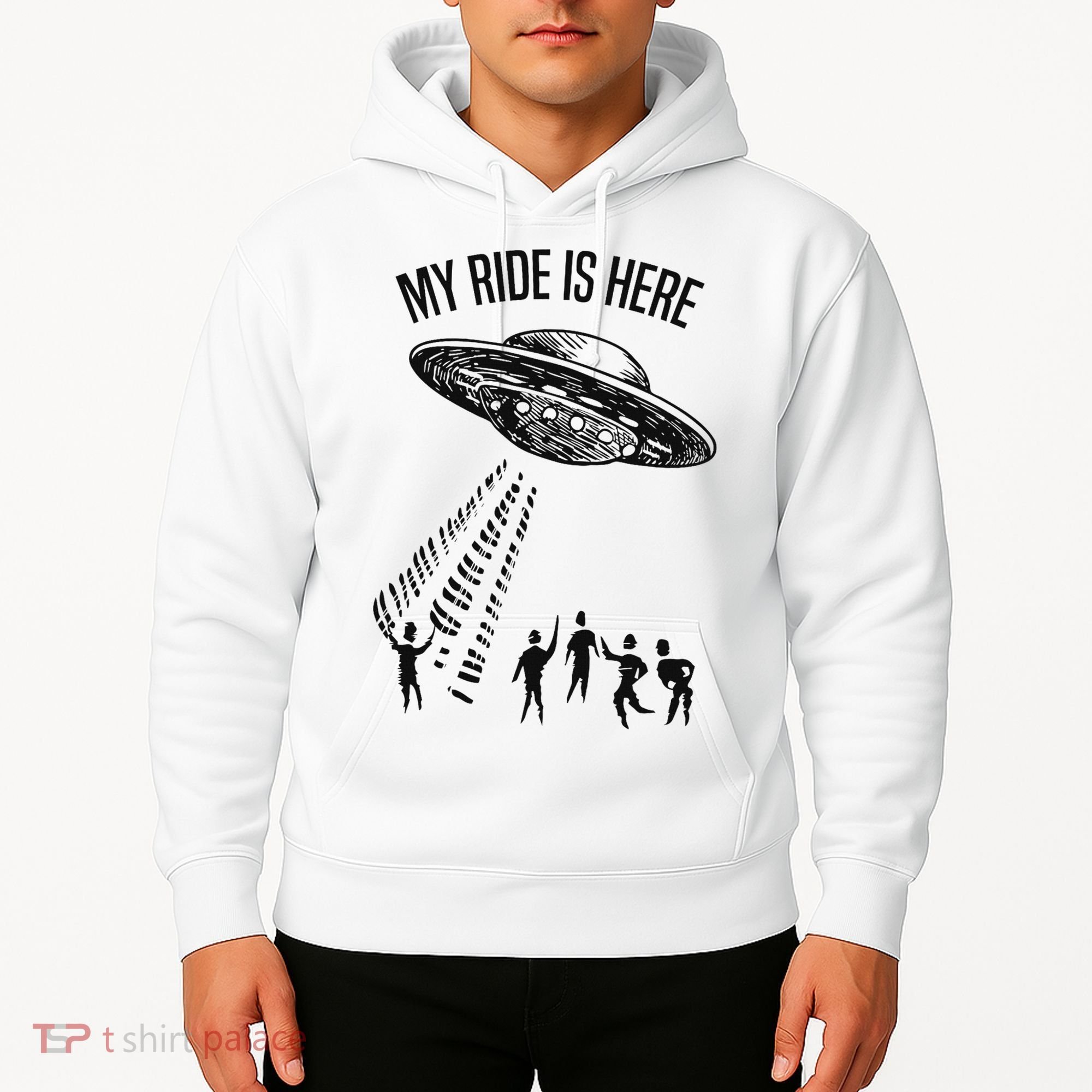 My Ride Alien Flying Saucer Ufo Abduction  Hoodie
