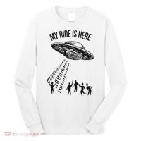 My Ride Alien Flying Saucer Ufo Abduction  Long Sleeve Shirt thumb 0