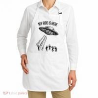 My Ride Alien Flying Saucer Ufo Abduction  Apron thumb 2