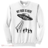 My Ride Alien Flying Saucer Ufo Abduction  Sweatshirt thumb 0
