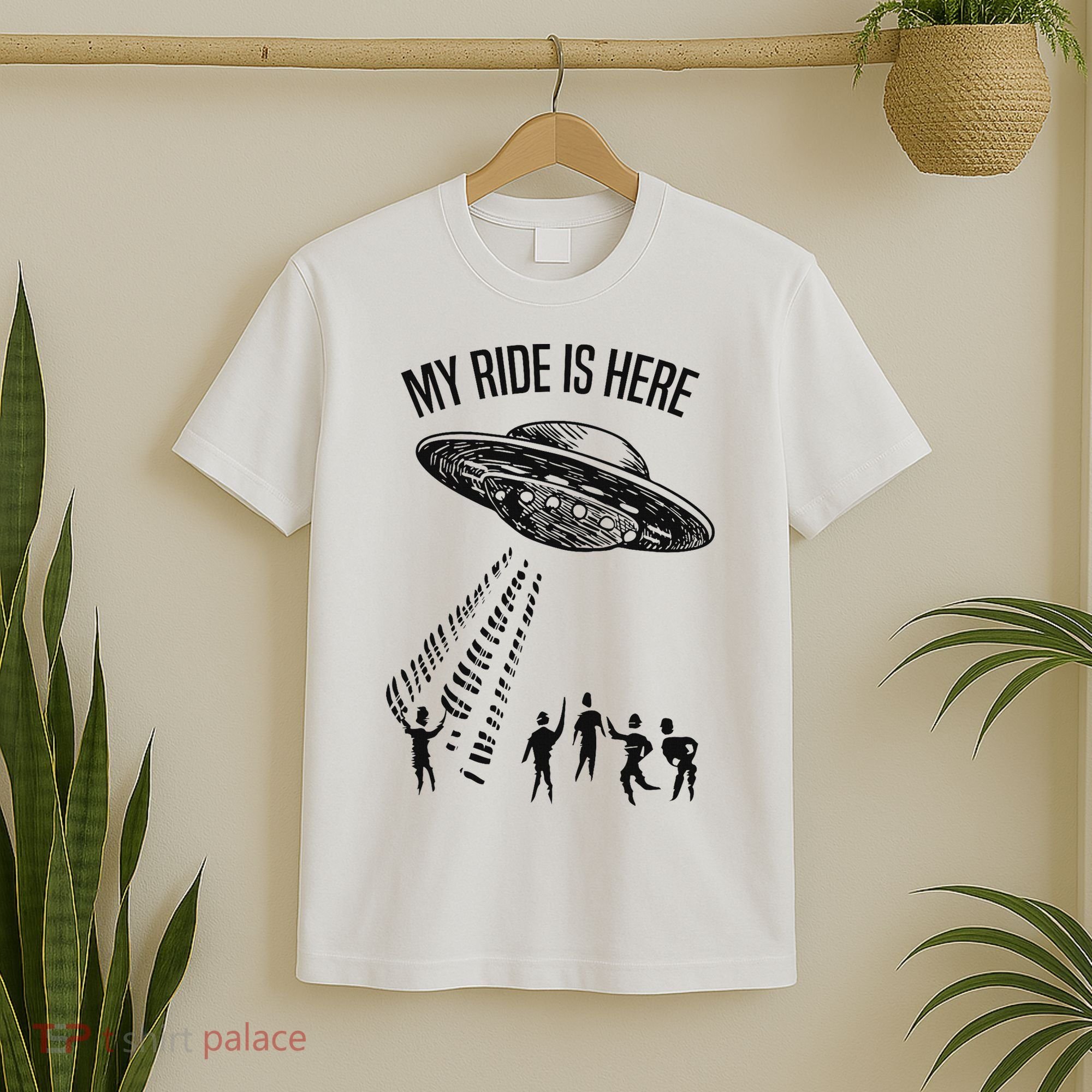 My Ride Alien Flying Saucer Ufo Abduction  T-Shirt