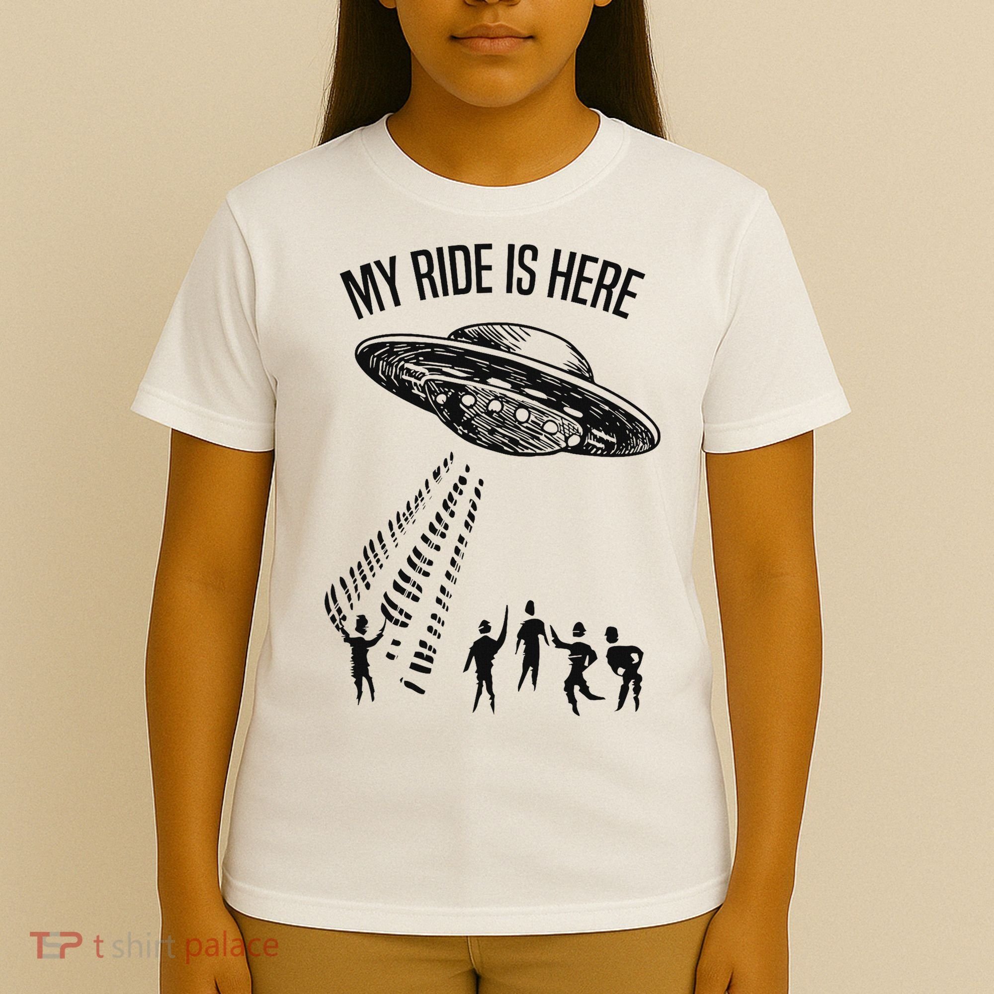 My Ride Alien Flying Saucer Ufo Abduction  T-Shirt