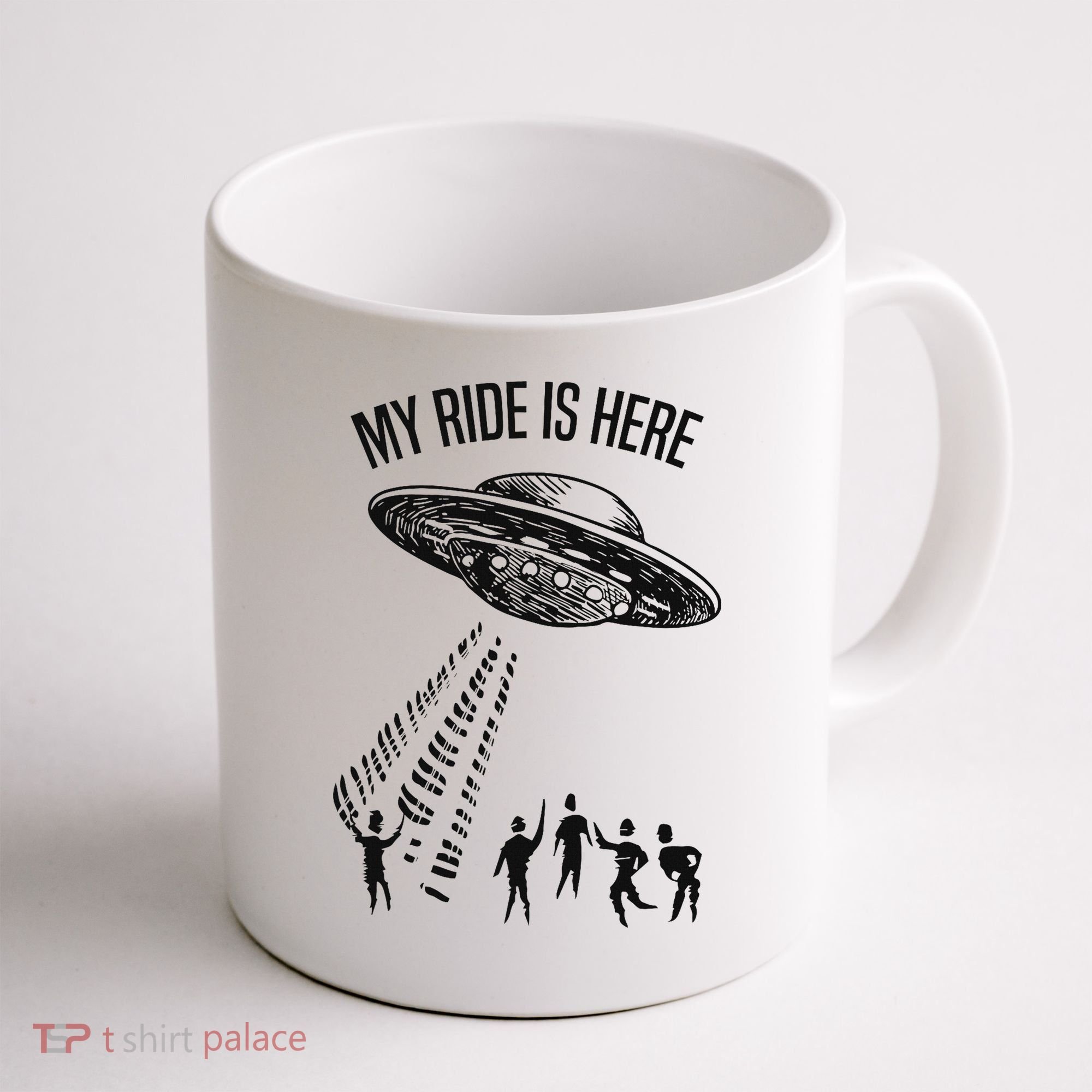 My Ride Alien Flying Saucer Ufo Abduction  Coffee Mug
