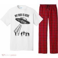 My Ride Alien Flying Saucer Ufo Abduction  Pajama Set thumb 0