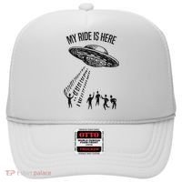 My Ride Alien Flying Saucer Ufo Abduction  Hat thumb 0