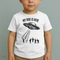 My Ride Alien Flying Saucer Ufo Abduction  Toddler T-Shirt thumb 2