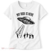 My Ride Alien Flying Saucer Ufo Abduction  Women's T-Shirt thumb 0