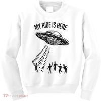 My Ride Alien Flying Saucer Ufo Abduction  Kids Sweatshirt thumb 0
