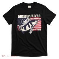 Mississippi river American Flag Patriotic fishing therapy T-Shirt thumb 0