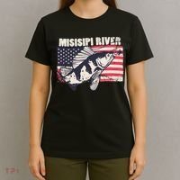 Mississippi river American Flag Patriotic fishing therapy T-Shirt thumb 4