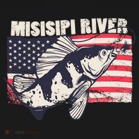 Mississippi river American Flag Patriotic fishing therapy T-Shirt thumb 7