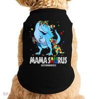 mamasaurus rex autism awareness autistic mother's day Doggie Tank thumb 0