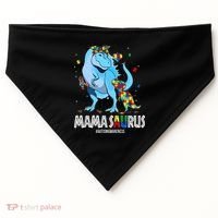 mamasaurus rex autism awareness autistic mother's day USA-Made Doggie Bandana thumb 0