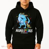 mamasaurus rex autism awareness autistic mother's day Hoodie thumb 2