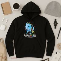 mamasaurus rex autism awareness autistic mother's day Hoodie thumb 3
