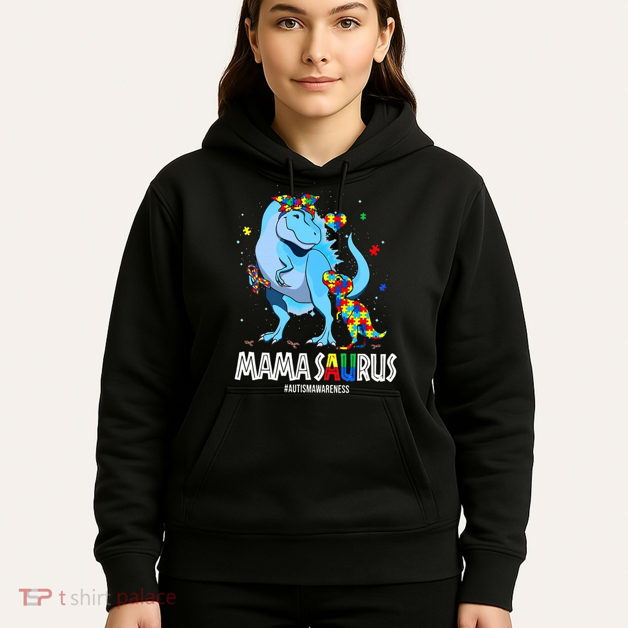 mamasaurus rex autism awareness autistic mother's day Hoodie