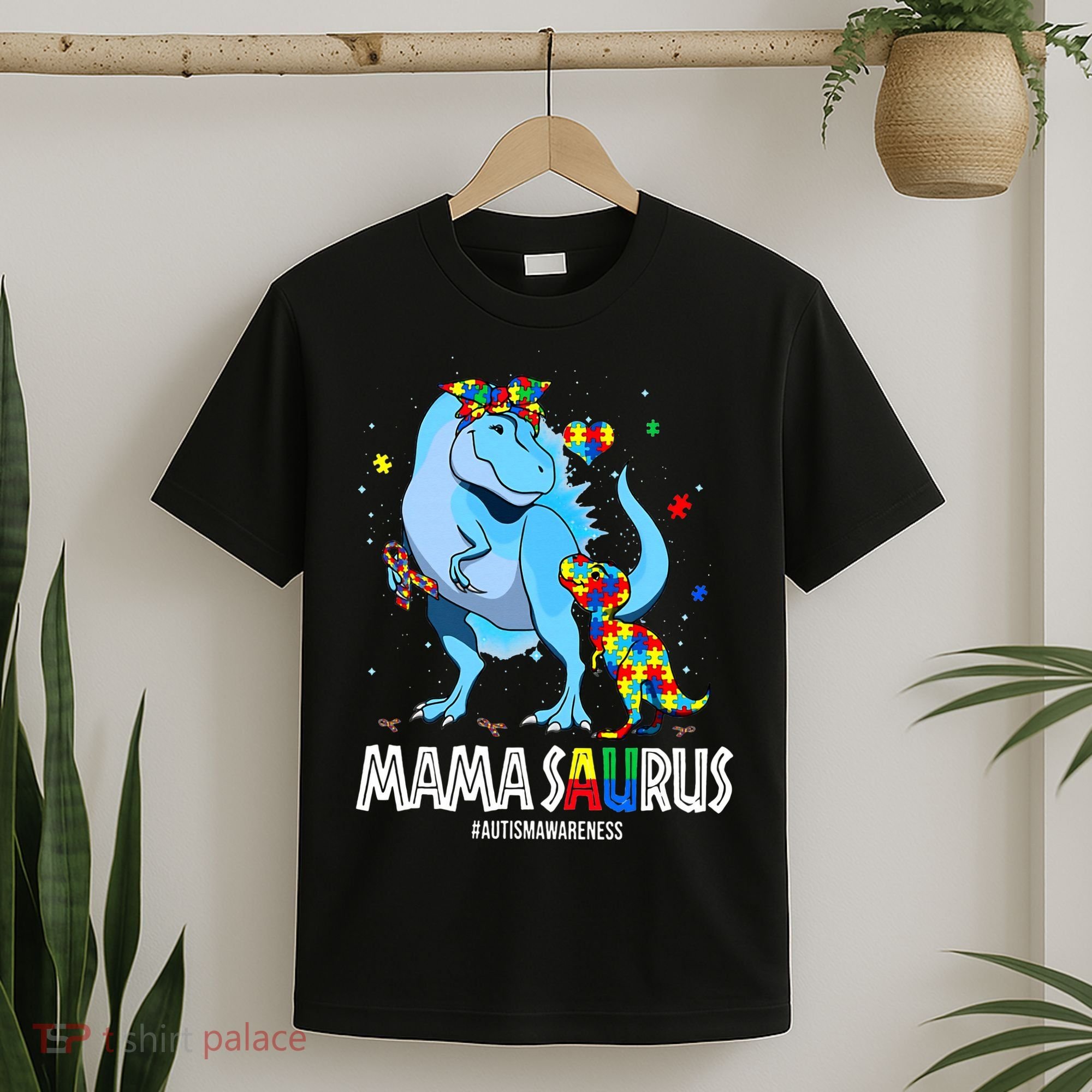 mamasaurus rex autism awareness autistic mother's day T-Shirt