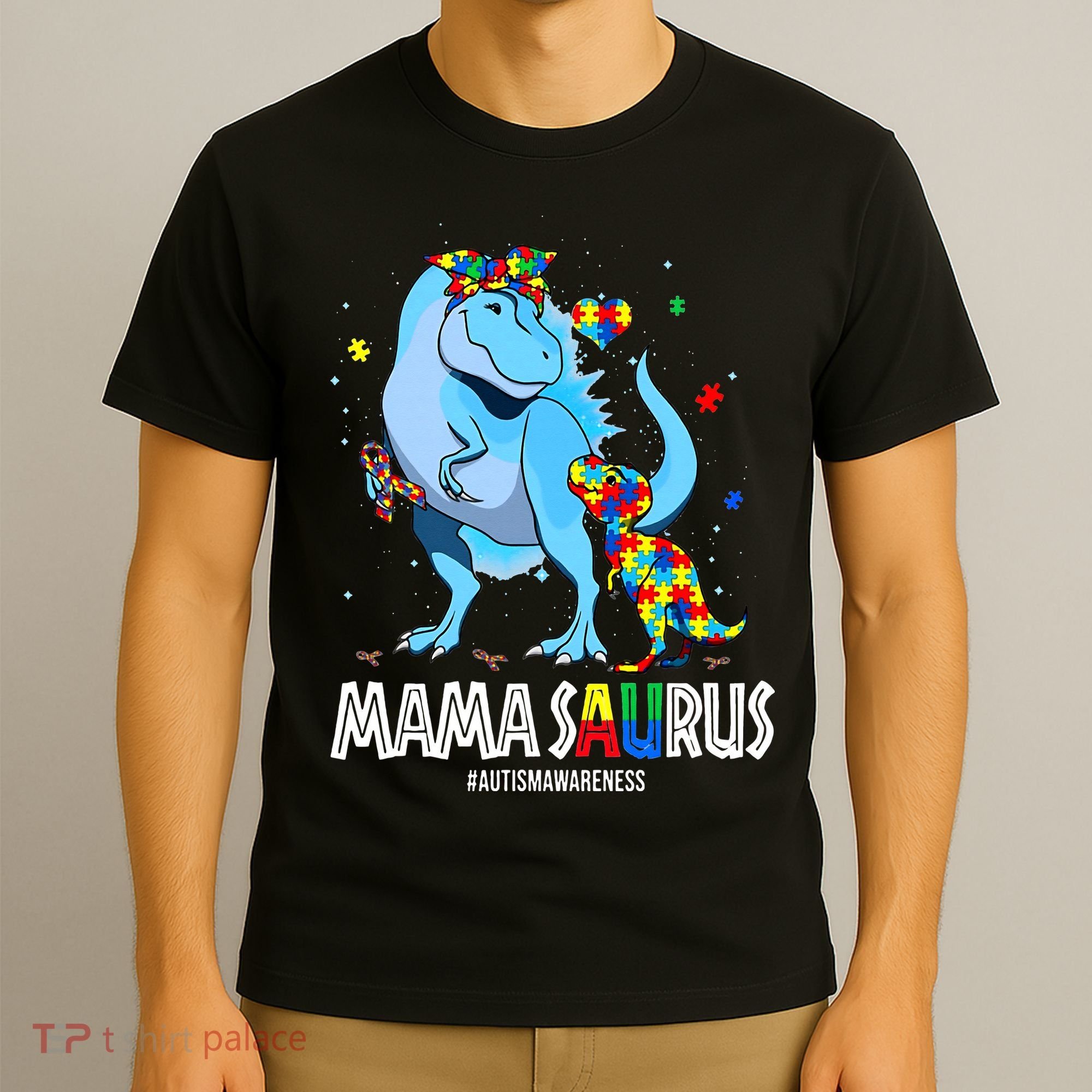 mamasaurus rex autism awareness autistic mother's day T-Shirt