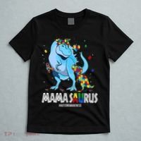 mamasaurus rex autism awareness autistic mother's day T-Shirt thumb 5