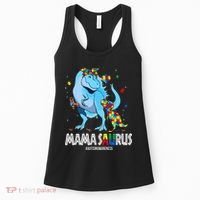mamasaurus rex autism awareness autistic mother's day Women's Tank Top thumb 0