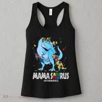 mamasaurus rex autism awareness autistic mother's day Women's Tank Top thumb 3