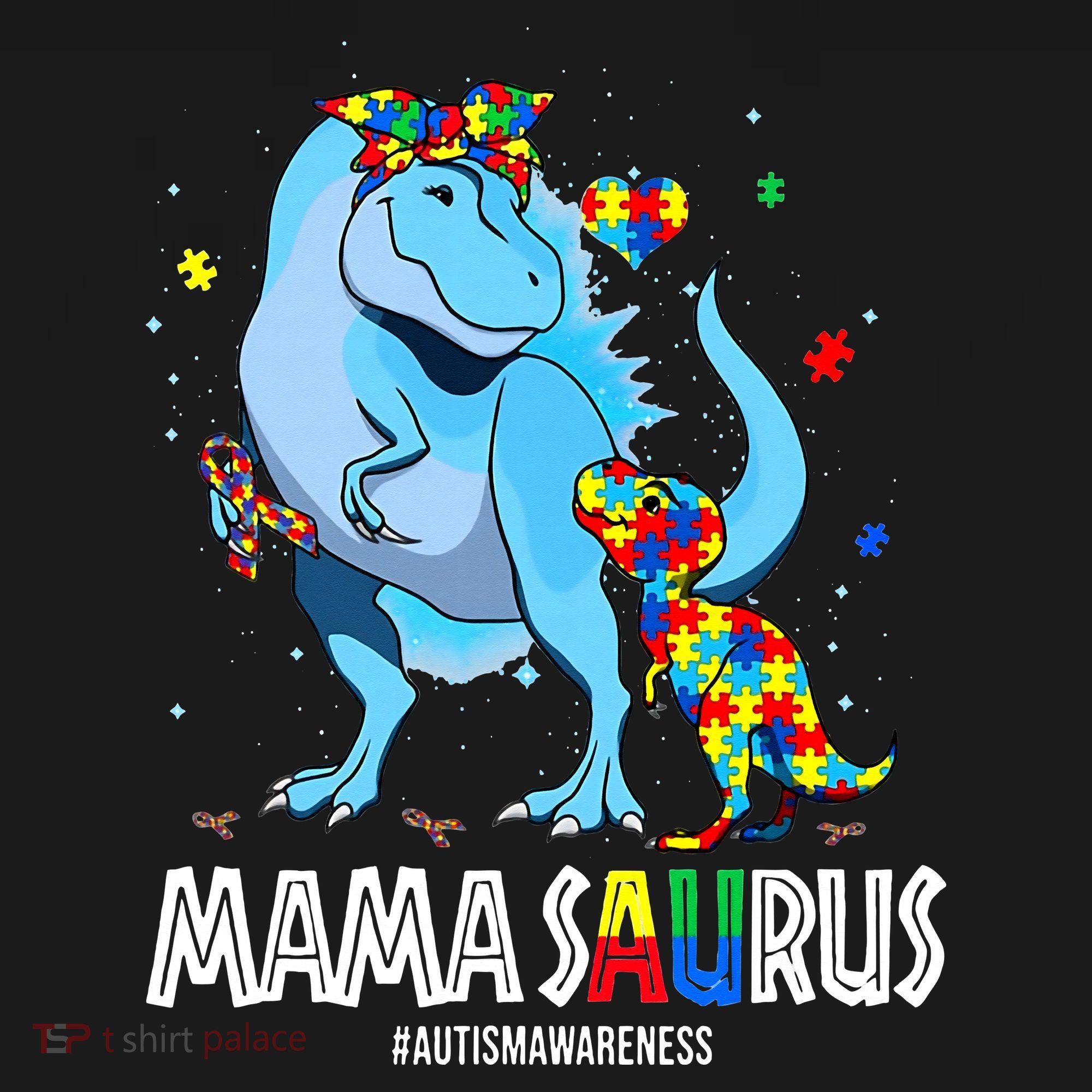 mamasaurus rex autism awareness autistic mother's day Women's Tank Top