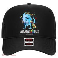 mamasaurus rex autism awareness autistic mother's day Hat thumb 0
