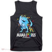 mamasaurus rex autism awareness autistic mother's day Tank Top thumb 0