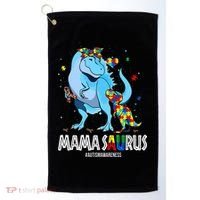 mamasaurus rex autism awareness autistic mother's day Golf Towel thumb 0